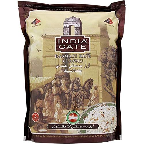 India GateBasmati Rice, Classic, 2 kg, White