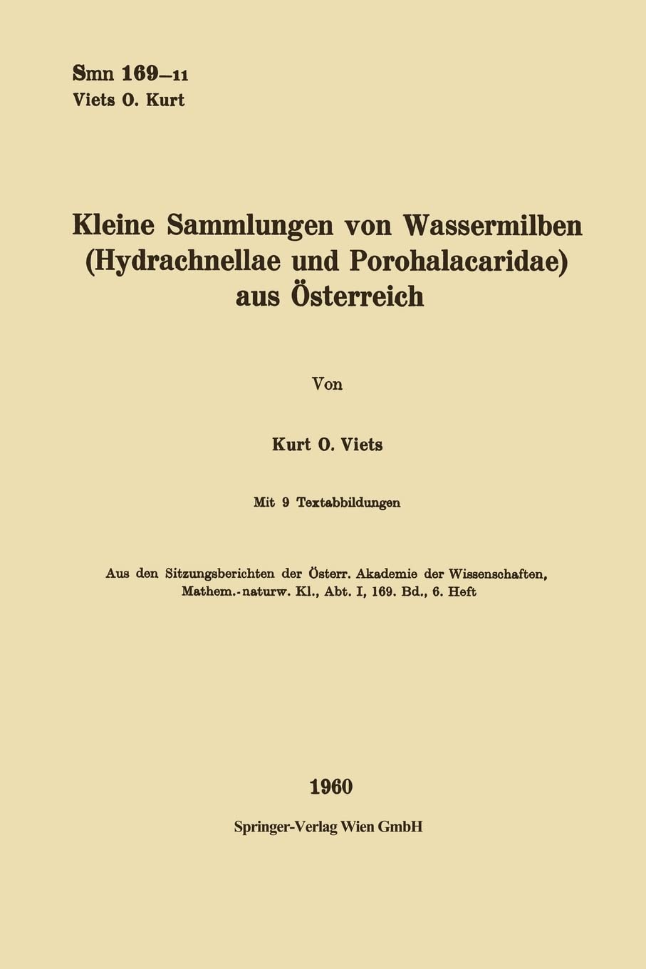 Kleine Sammlungen von Wassermilben (Hydrachnellae und Porohalacaridae) aus Österreich (German Edition)