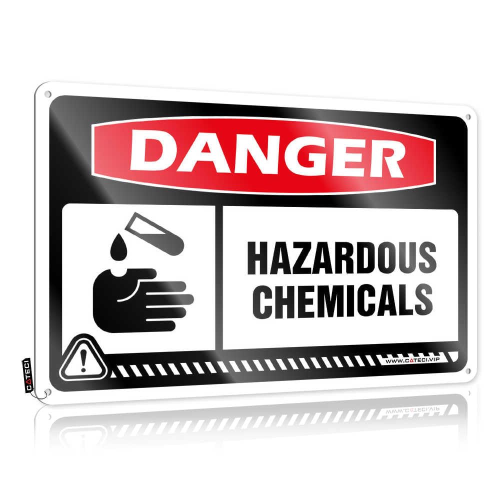 Fzfn Men's Colour Danger Hazardous Chemicals Work Cottage Hanging | Boho Retro Wall Decor Haves Vintage Metal Wall Decor(20X30cm)