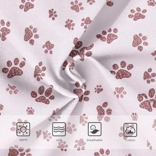 Rose Gold Dog Paw Prints Pink Girls Underwear Toddler 2t Cotton Panties for Girl Pattern Briefs Underpants3