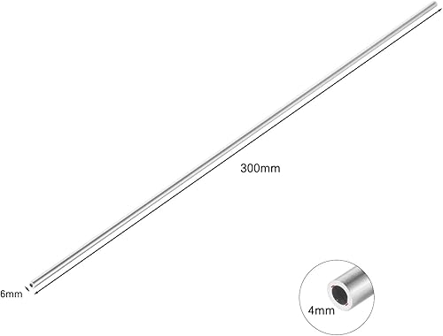 Miniatura 2 de Eowpower 5 piezas de tubo de tubo de metal capilar redondo de acero inoxidable 304 0.236 x 0.157 in, diámetro exterior x longitud 11.8 in