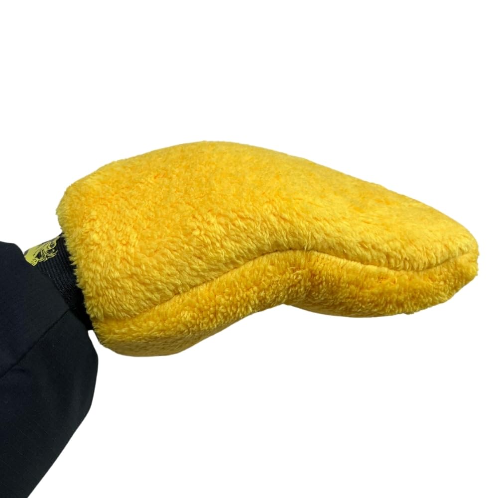 Wiforte Oto Araba Yıkama Silme Eldiveni - Mikrofiber Araç Yıkama Bezi, Mavi Renk, Yüksek Emicilik ve Çiziksiz Temizlik için İdeal (Sarı)