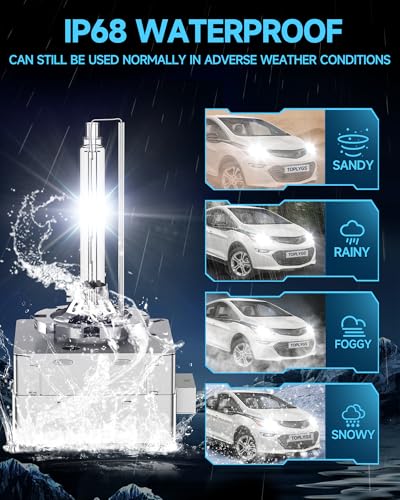 Image of 6000K D3S Xenon Headlight Bulb for Chevy Tahoe Traverse Blazer 2PK | High /Low Beam Xenon Lights Fit for Chevy 2015-2020 Tahoe Suburban 2018-2022 Traverse Blazer 2017-2021 Bolt EV