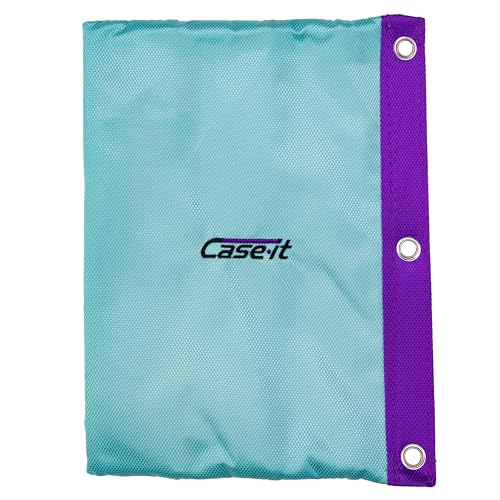 Image of Case-it Tri-Zip Pencil Case | 6-Pack | 5 Colors | PLP-180-C Assorted Colors