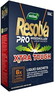 Resolva Pro Weedkiller Liquid Sachets Xtra Tough 6 X 100ml with a Thank You Sticker