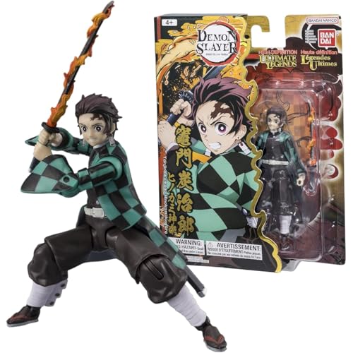BANDAI - Ultimate Legends HD - Figurine d'action Demon Slayer 12 cm - Tanjiro Kamado - Licence Officielle Demon Slayer - Figurine articulée Tanjiro Hinokami Kagura - Jouet Enfant 4 Ans et + - VE88969