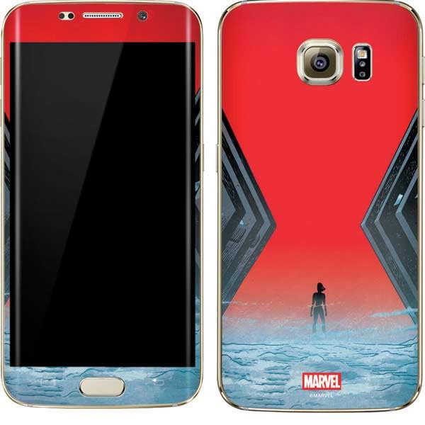 Skinit Decal Phone Skin Compatible with Galaxy S7 Edge - Officially Licensed Marvel Black Widow No More Secrets Design