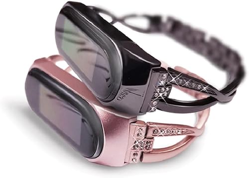 Miniatura 6 de Correa de reloj inteligente para Mi Band 6 Mi Band 5 4 3, pulsera de metal de acero inoxidable MIband para Mi Band 65 pulseras (color H, tamaño para