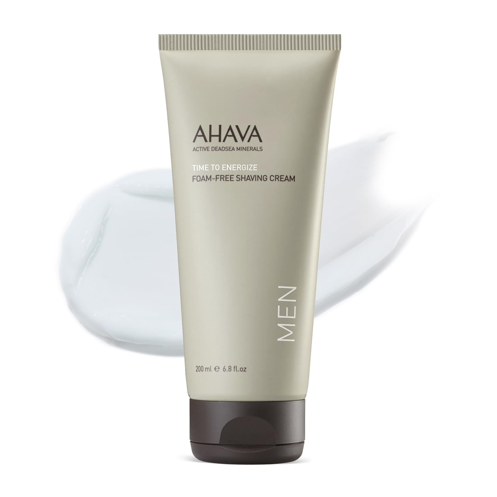 AHAVA Men's Foam-Free Shaving Cream - Foamless Silky Shaving Cream, Closer Shaving, Soothes & Softens, enriched with Osmoter & G-Force: Ginger Root, Ginseng, Ginkgo Biloba & Green Tea, 6.8 Fl.Oz