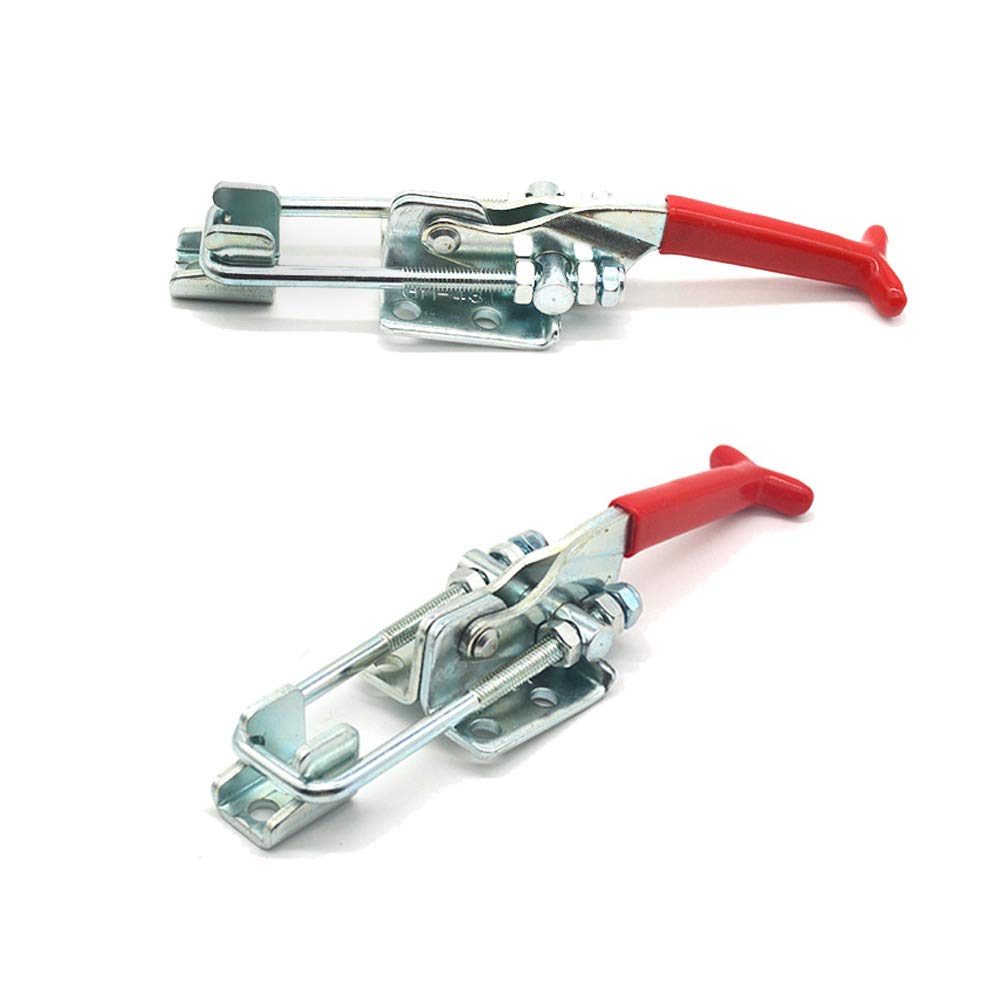MIKMAYTOO Large Toggle Clamps Latch, latches hardware, 700Lbs Holding capacity force 2 PCS Adjustable Latch U Bolt Self-lock Hand Tool Holding Capacity Quick Release… (431 LATCH-2PACK)