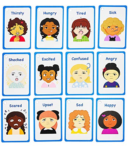 My Feelings And Emotion Girls Flash Cards For Visual Aid Special Ed, Speech Delay Non Verbal Children And Adults With Autism, Special Needs Asd Adhd (Mix Girls) #TOP1