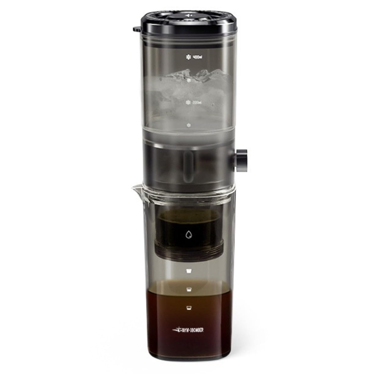 Drip Tower Cold Brew Coffee Maker con sapore uniforme gocciolante migliorato, installazione per la preparazione di ghiaccio, 31,5 x 8,5 x 8,5 cm