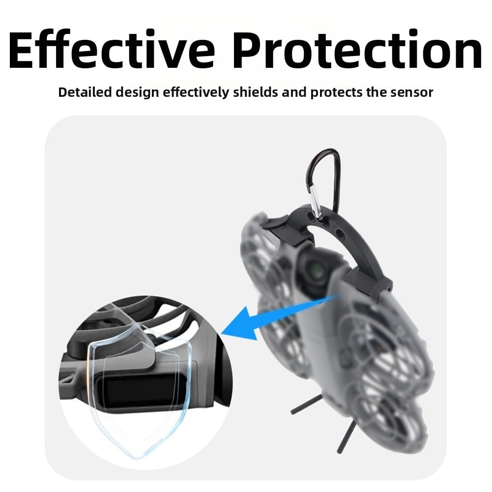 Boucle de sac à dos pour drone DJI Neo 2 : crochet de montage en ABS pour bureau et rangement mural, accessoire de rangement d'équipement portable, noir