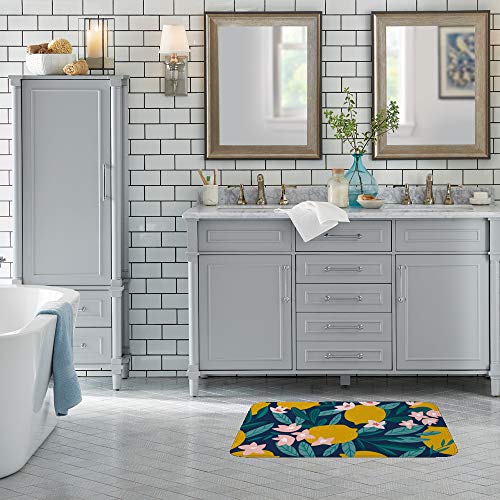 Tapis de bain antidérapant absorbant l'eau velours corail lavable en machine