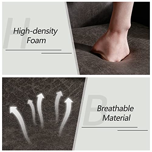 Bfz Faux Leather Accent Chair With High Back Design, Armchair With Metal Legs In Modern Style, Comfy Upholstered Wingback Chair For Living Room, Bedroom, And Office(Black Grey) #TOP4