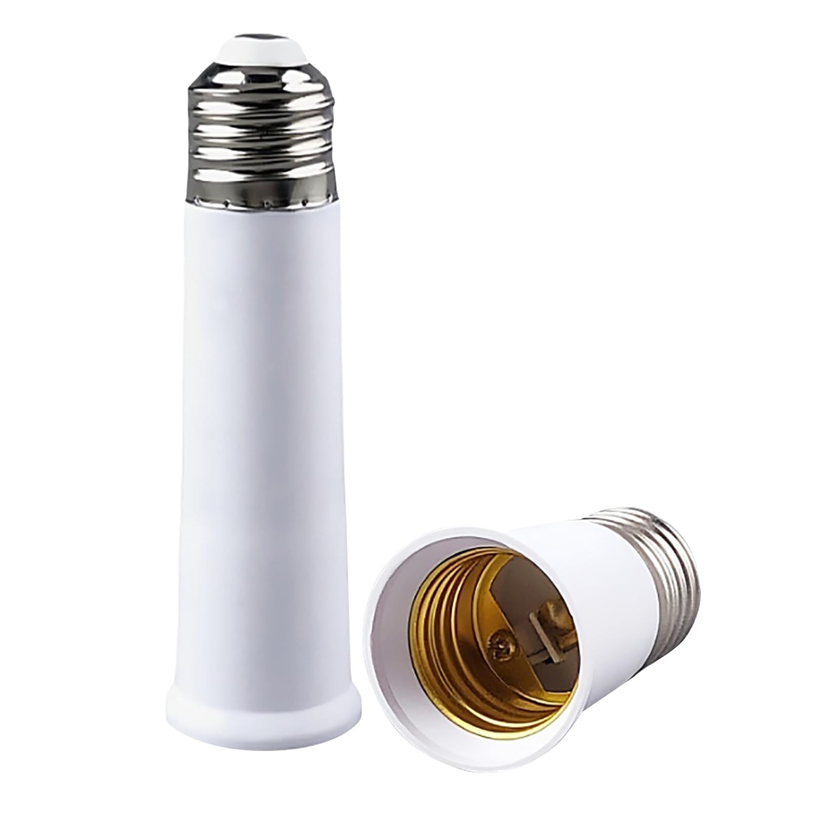 B22 to E27 Socket Converter, Bayonet to Screw Bulb Adaptor, Light Bulb Lamp Holder Socket Converter Bayonet, Ceiling Fan Light Fitting Converters for CFL/Incandescent Bulbs (1, 12x4x4 cm)