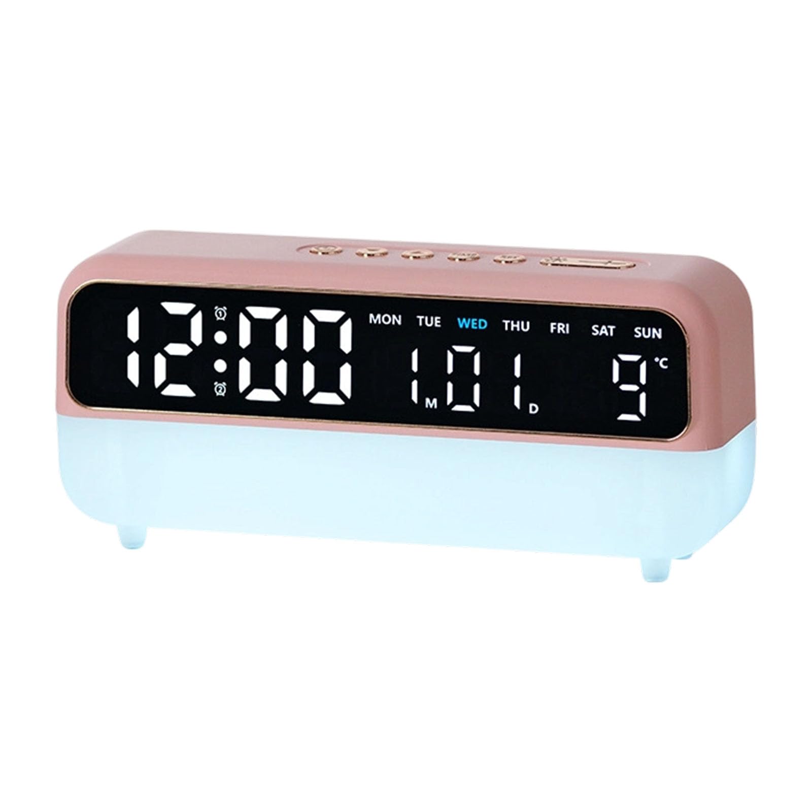 carotoe Digital Alarm Clock for Bedroom Desk Clock for Living Room Bedroom with Large Number, Dimmer, Loud Alarm Day of Week Desk