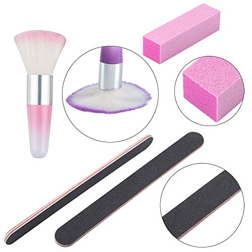 YuCool weicher Staubentferner für Nagelkunst, tragbar, langer Griff, Reinigungsbürste für Acrylnägel und Make-up, Puder… – Bild 4