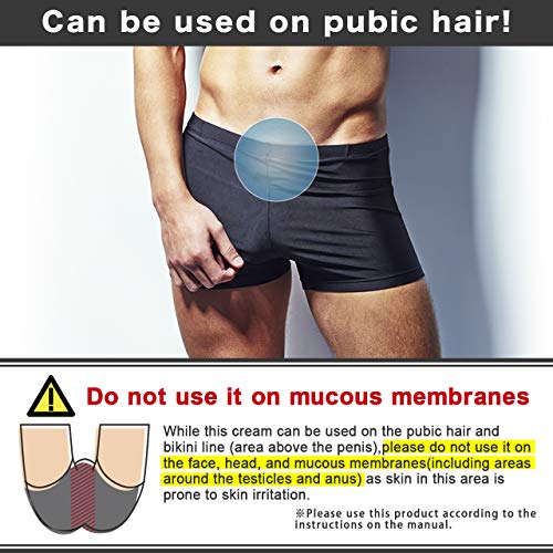 [Japanese Quality] NULL Hair Removal Cream for Men. Works great approx. 5 mins on pubic hair, body, arms, legs, and male chests. Large 7.05 oz, Painless, Aloe Vera, Depilatory cream - Thumbnail 4