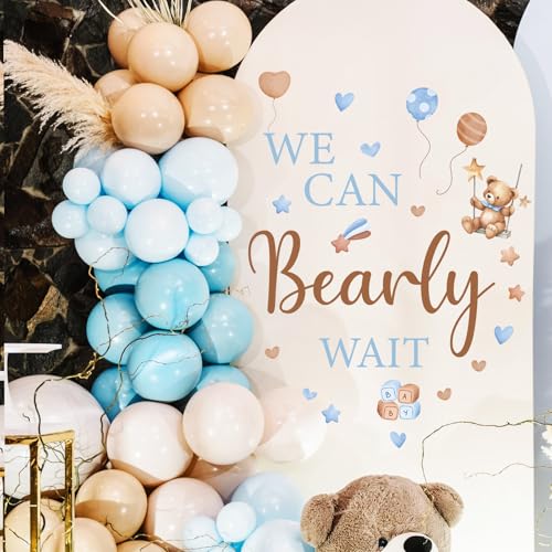 Vinilo Decorativo Bearly Wait Blue and Brown 13.7x11.8 in miniatura 1
