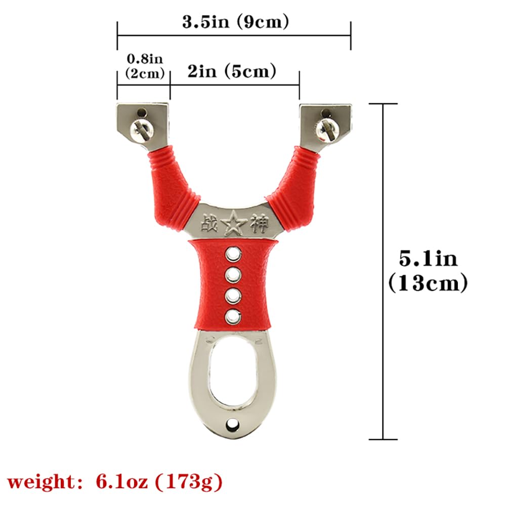 Piaoyu Alloy Laser Slingshots for Adults with Slingshot Bands, Hunting Slingshot Resortera Catapult, Attachable Anti-Slip Wrist Strap (Package2)