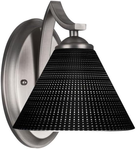 Toltec Lighting 551-GP-4059 Zilo - 1 Light Wall Sconce-9.75 Inches Tall and 7 Inches Wide, Finish Color: Graphite, Glass Color: Black Matrix