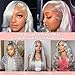 GHYK Grey Lace Front Wigs Human Hair Body Wave 13x6 HD Lace Front Wigs Human Hair 30 Inch