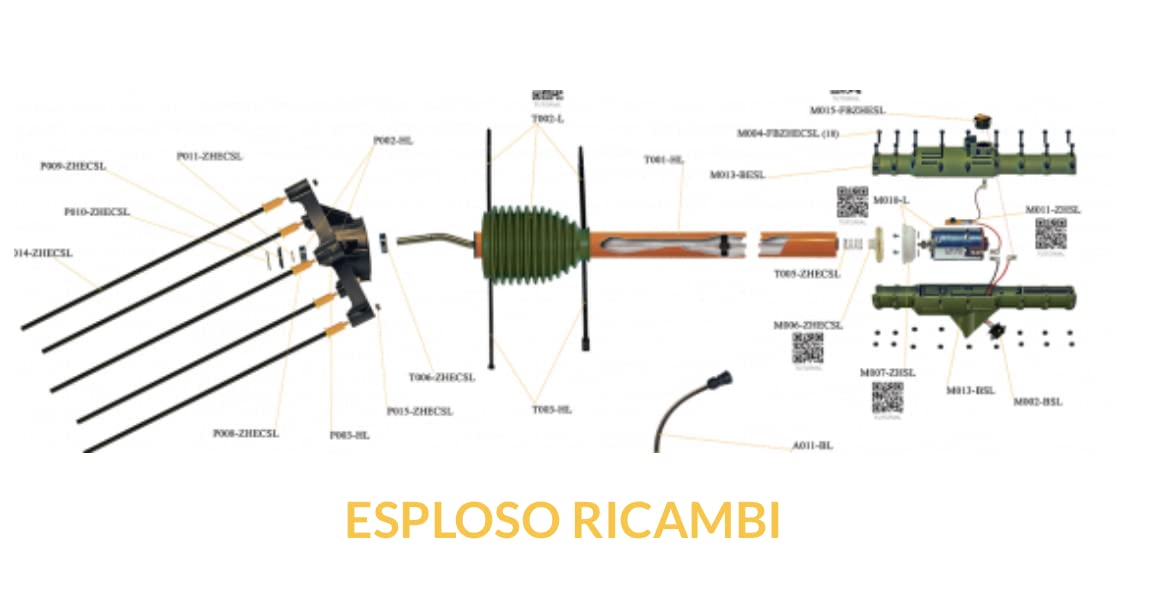 Abbacchiatore elettrico a batteria Oliviero Light 3.0 rebbi carbonio/kevlar