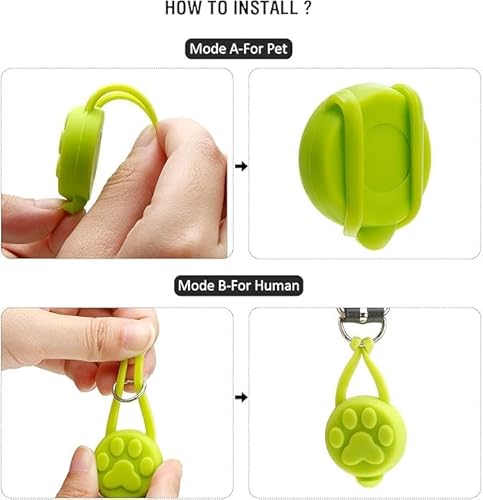 iPobie 5 Stück Leuchtende Hundeanhänger, Sicherheitshalsband aus Silikon, LED-Anhänger, Blinklicht, für Läufer, Nachtwanderungen