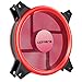 upHere Red Computer Case Fan 120mm LED Silent Fan for Computer Cases, CPU Coolers, and Radiators, Premium Edition 3 Pin 3 Pack/R12CM3-3