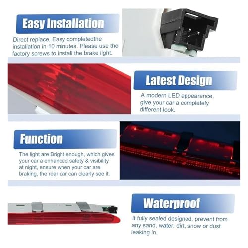 Troisième feu stop pour ML W164 2005-2011 modèle A1648201056 rouge - 3