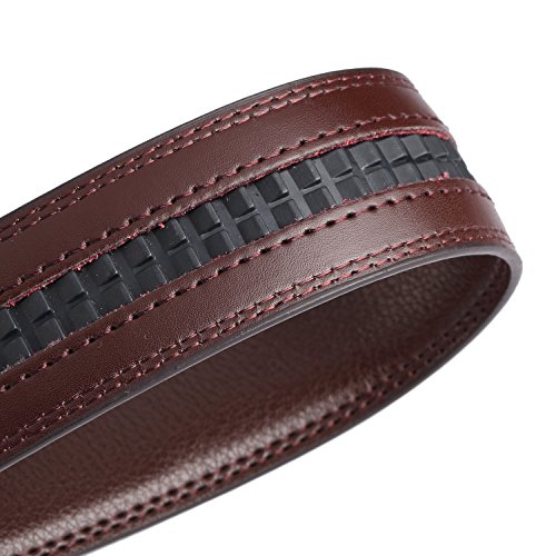 Ratchet Belts Strap 1 3/8",Replacement Leather for 40MM Slide Click Buckle4