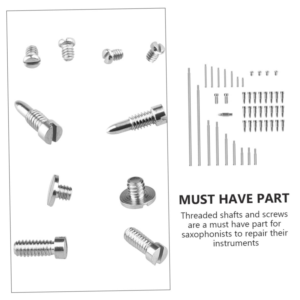 TOYANDONA 4sets Accessori Per Riparazione Sax Kit Completo Di Viti e Aste Filettate Per Strumenti Fiato