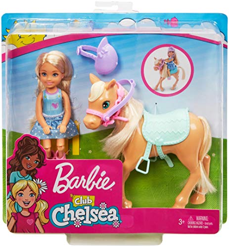 Barbie Chelsea, muñeca con Pony y Accesorios (Mattel DYL42)