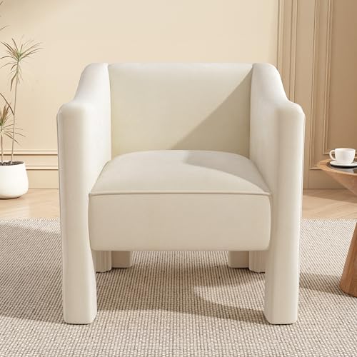 Sillón Plegable Chenille Beige miniatura 4