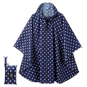 Fashion Hooded Rain Poncho Waterproof Raincoat Jacket with pocket for Women/Men/Adult