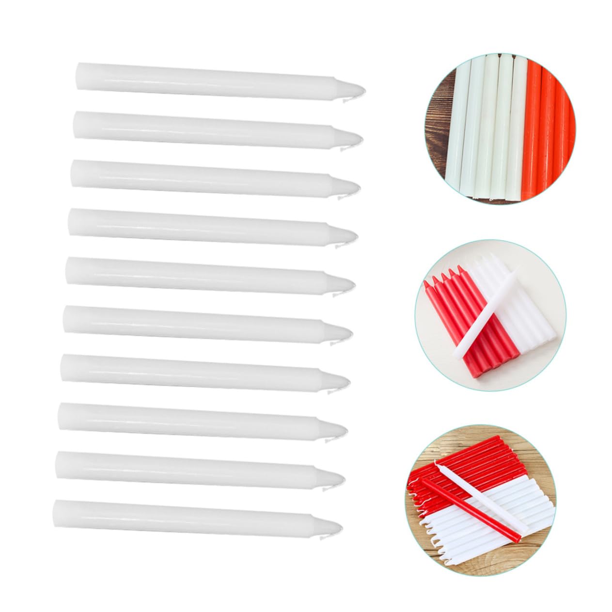 PRETYZOOM Emergency Long Candles Set 10pcs Camping Lighting Home Emergency Candle Table Decor for Dinner