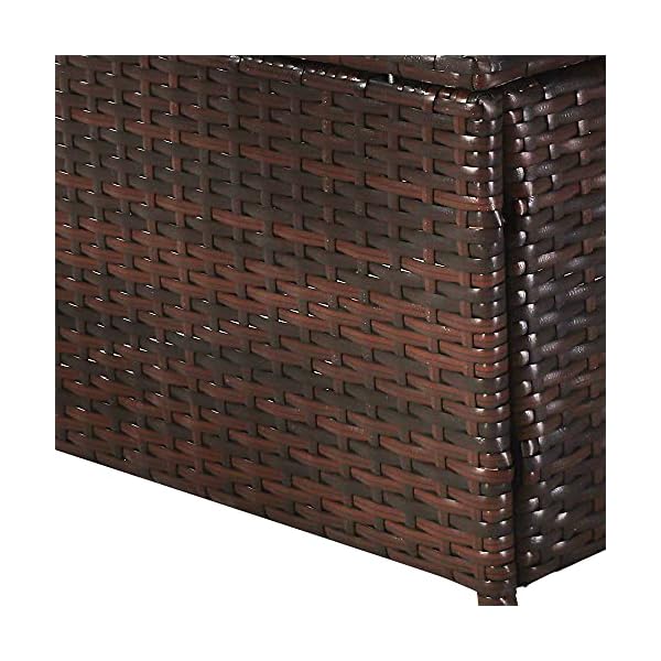 Pumpumly Oshion Three-piece Conjoined Sofa Pedal Coffee Table Brown (Combination of 2 Boxes) - Image 9