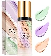 Primer for Face Before Makeup, SPF 50 Sunscreen Isolation Cream, One Step Color Correcting & Oil ...