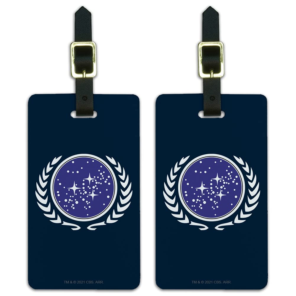 Star Trek Federation Logo Luggage ID Tags Cards Set of 2