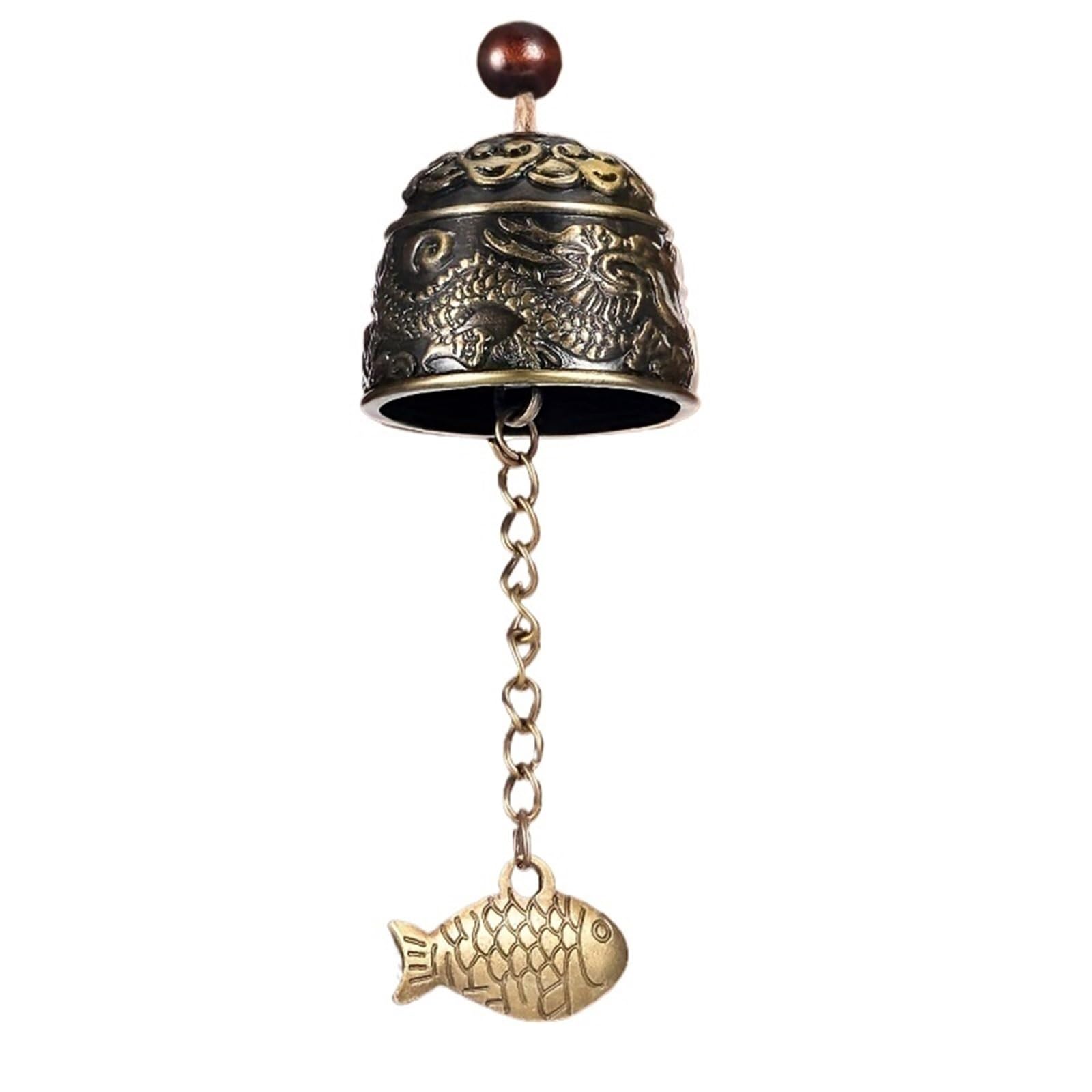 Wind Chimes Outdoor Vintage Dragon Feng Shui Wind Chime, Metal Good Luck Hanging Bell For Indoor Outdoor Front Door, Garden Patio Decor