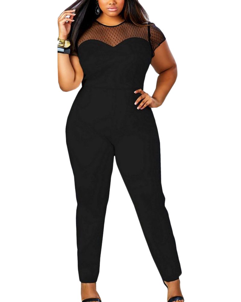 LaoZan Mujer Mono Jumpsuits Elegante Talla Grande Bodysuit Verano Pantalones Largos para Fiesta Playa Beachwear Y Clubwear