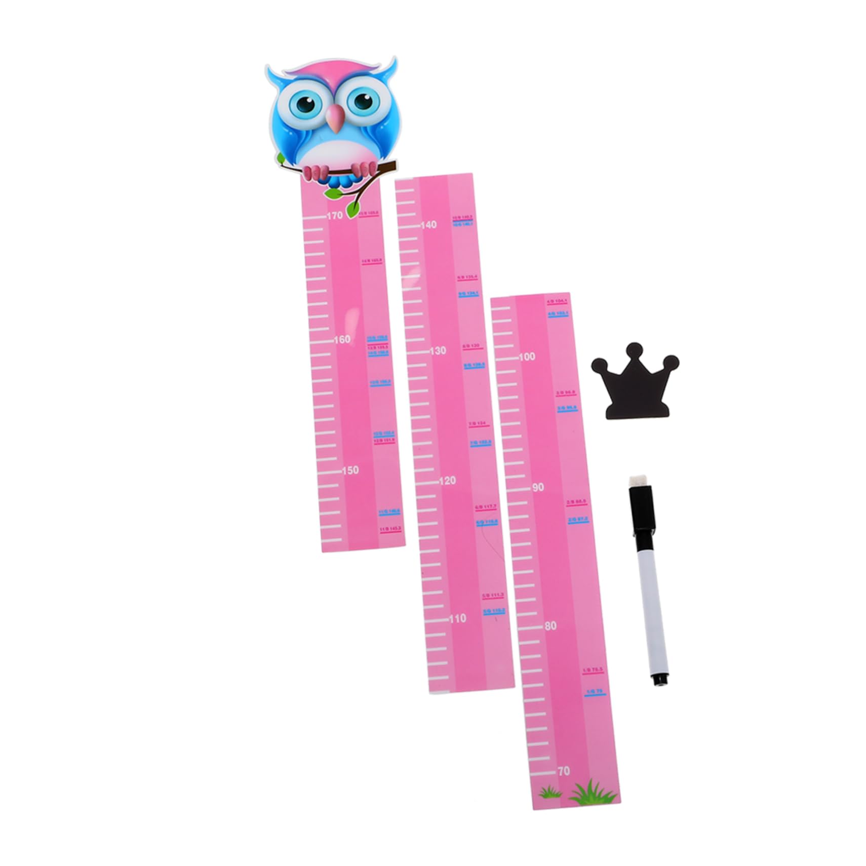 ERINGOGO Child's Room Decor Height Measuring Ruler Sticker Cartoon Animal Design Waterproof Removable Growth Chart Decor