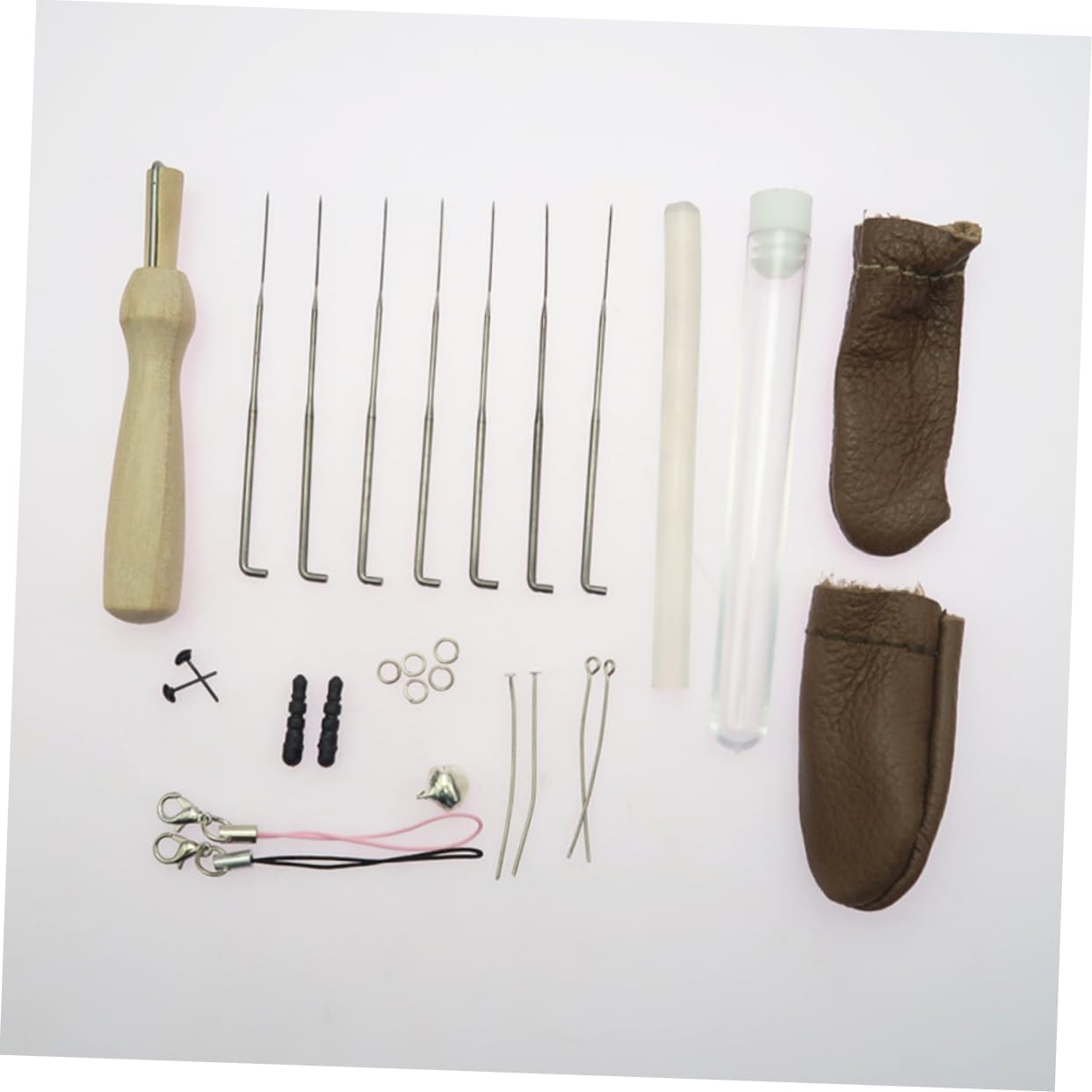 Angoily 3 Juegos Kit de Fieltro con Aguja de Lana Colores de Fibra de Lana para Manualidades para Principiantes y Profesionales Incluye Herramienta para Joyería Muñecas