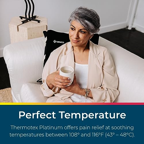 Thermotex Far Infrared Heating Pad – Platinum – Premium Heating Pad for Discomfort Relief – Warms and Relaxes Muscles – Large Size for Back, Torso, Arms and Legs – 17 in. x 13 in.