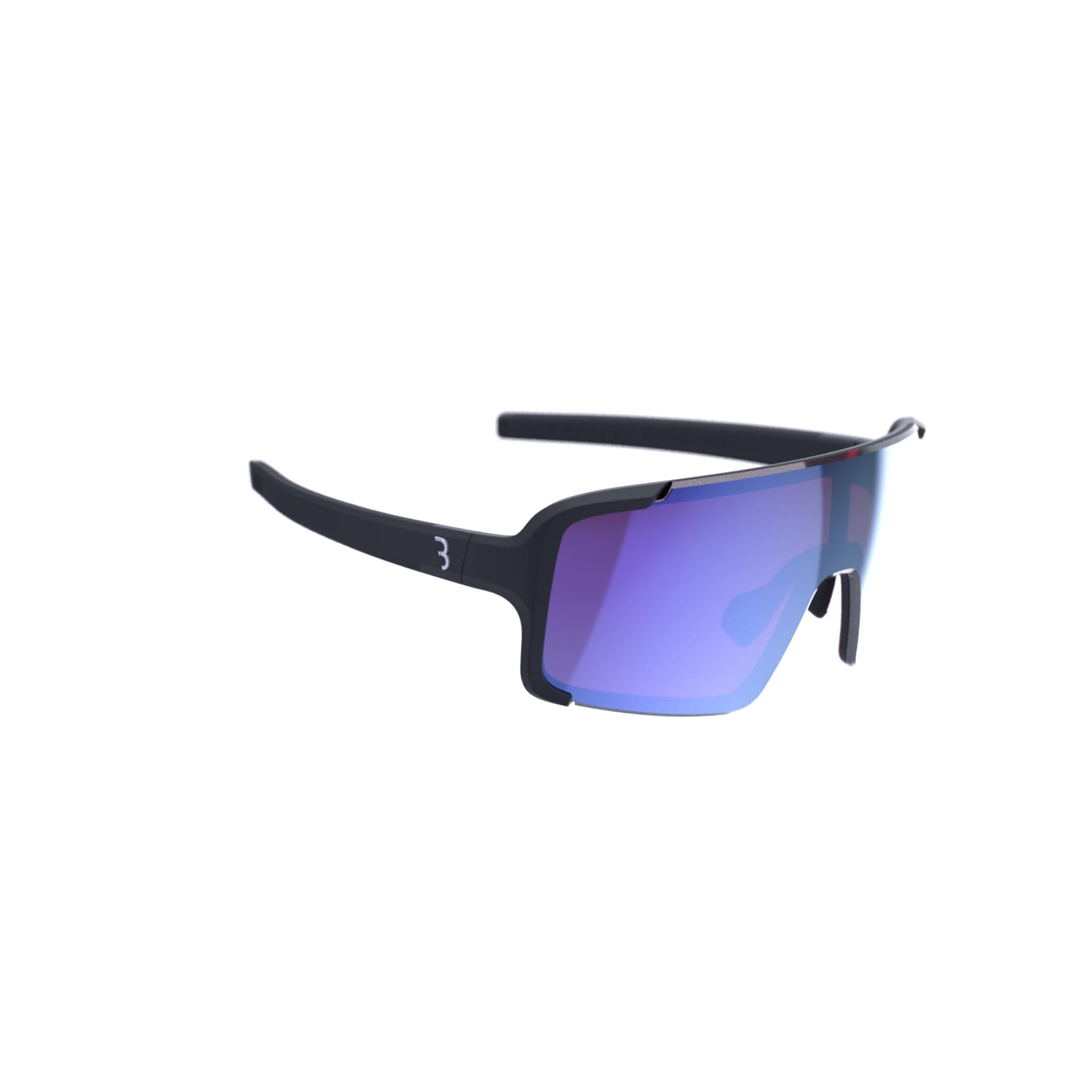 BBB Cycling Glasses Sports Glasses High Contrast Cycling Sunglasses Men and Women 100% UV Protection Gravel Bike Road Bike & MTB Chester FLUX Glossy Black Blue BSG-74