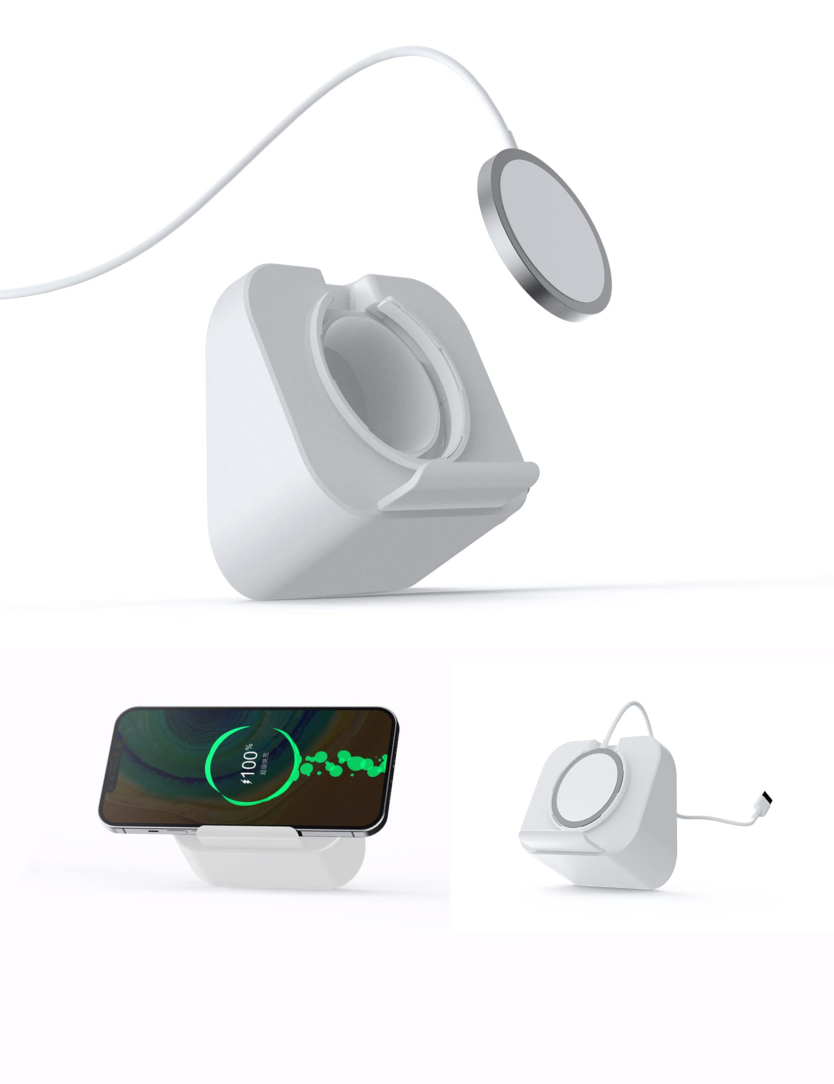 ZZHDESBY Phone Wall Mount for Magsafe Charger Compatible with Phone Holder Fit for iPhone 12/12 Pro/13 Pro Max Magsafe Accessories (Charger Not