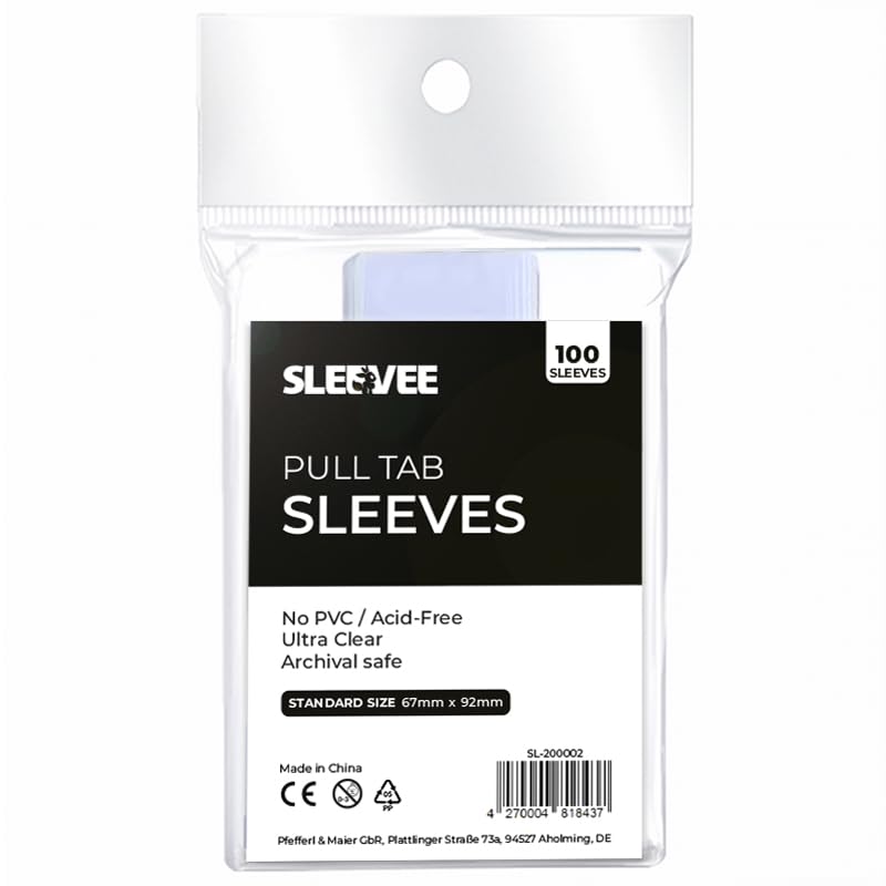 SLEEVEE Pull Tab Sleeves - Card Sleeves with Tab for Grading Submissions