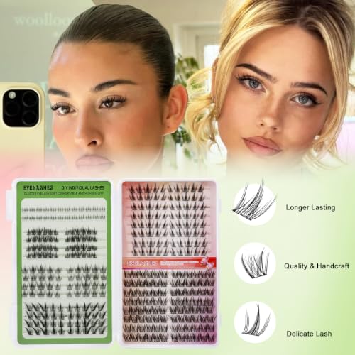 Image of MAYCREATE 6 Styles Eye Lashes For Women Natural Manga Lash Clusters Set | Lightweight fibers, soft band design, DIY-friendly application, suitable for daily wear, travel, and expressive looks