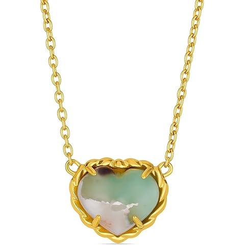 LE VIAN 3.40 Carat Aquaprase Heart Pendant Necklace for Women | Rose or Yellow Gold Plated 925 Sterling Silver Pendant for Her I Delicate Elegant Design I 18 Inch Chain Necklace with Lobster Claw
